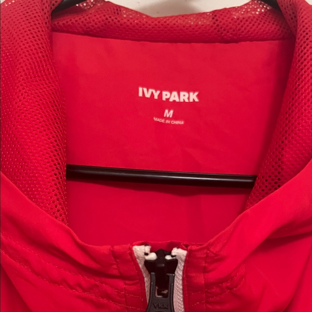 IVY PARK Vibrant Red Hooded Windbreaker Jacket - Picture 2 of 6